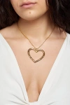 Deux Lions Jewelry Lulu Heart Necklace In Gold, Women's At Urban Outfitters In Gold