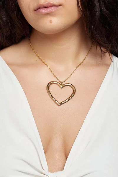 Deux Lions Jewelry Lulu Heart Necklace In Gold, Women's At Urban Outfitters