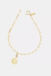 Deux Lions Jewelry Medusa Charm On Cairo Link Bracelet In Gold