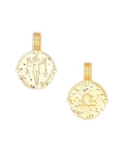 Deux Lions Jewelry Men's Zodiac Necklace In K Gold Plated - Libra