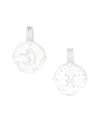 Deux Lions Jewelry Men's Zodiac Necklace In . Sterling Silver - Pisces
