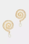 Deux Lions Jewelry Sacred Spiral Earrings In Gold