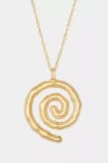 Deux Lions Jewelry Sacred Spiral Necklace In Gold
