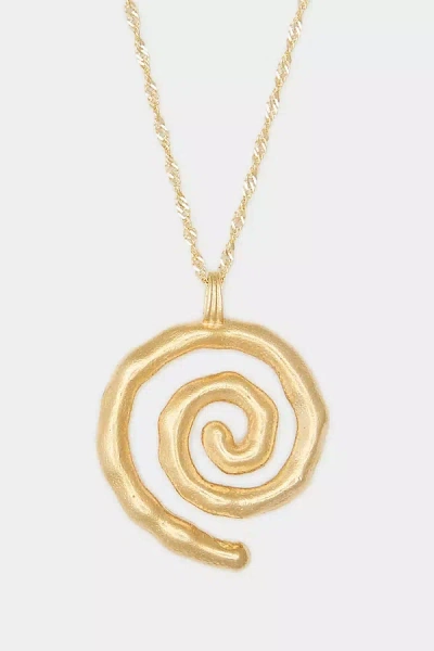 Deux Lions Jewelry Sacred Spiral Necklace In Gold