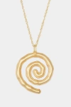 Deux Lions Jewelry Sacred Spiral Necklace In Gold, Women's At Urban Outfitters In Gold