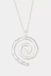 Deux Lions Jewelry Sacred Spiral Necklace In Silver
