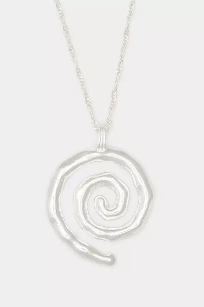 Deux Lions Jewelry Sacred Spiral Necklace In Silver