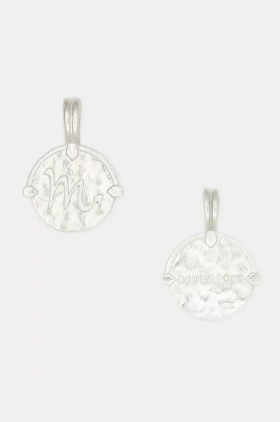 Deux Lions Jewelry Sterling Silver Baby Zodiac Necklace In White