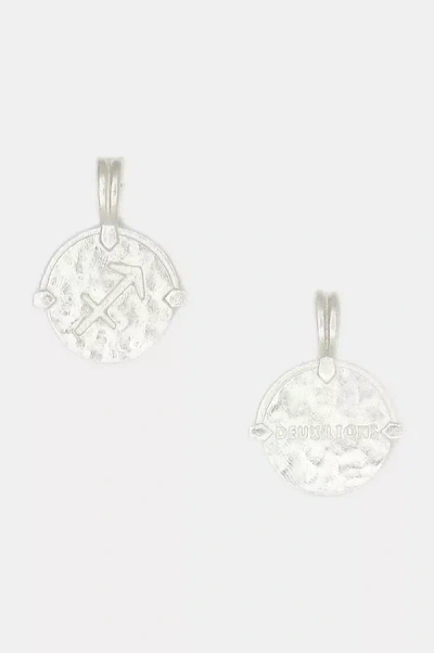 Deux Lions Jewelry Sterling Silver Baby Zodiac Necklace In Beige