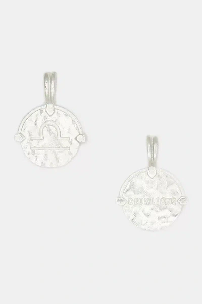 Deux Lions Jewelry Sterling Silver Baby Zodiac Necklace In White