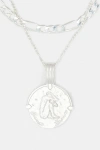 Deux Lions Jewelry Sterling Silver Sicilian Zodiac Layered Necklace In Cancer