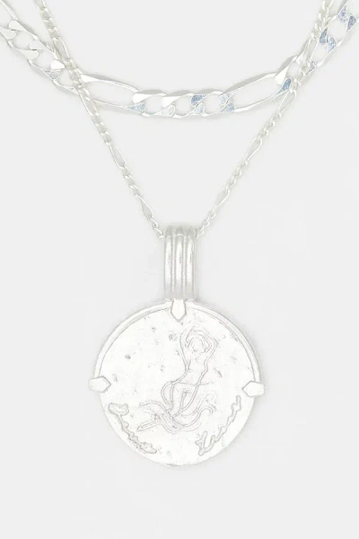 Deux Lions Jewelry Sterling Silver Sicilian Zodiac Layered Necklace In Capricorn