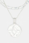 Deux Lions Jewelry Sterling Silver Sicilian Zodiac Layered Necklace In Sagittarius