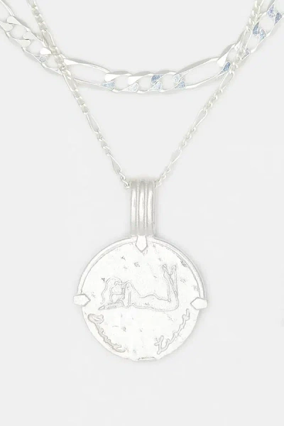 Deux Lions Jewelry Sterling Silver Sicilian Zodiac Layered Necklace In Scorpio