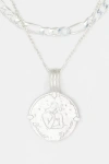 Deux Lions Jewelry Sterling Silver Sicilian Zodiac Layered Necklace In Virgo