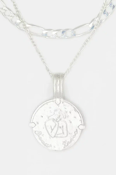 Deux Lions Jewelry Sterling Silver Sicilian Zodiac Layered Necklace In Virgo