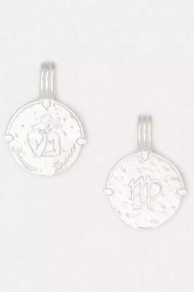 Deux Lions Jewelry Sterling Silver Zodiac Necklace In Beige