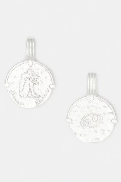 Deux Lions Jewelry Sterling Silver Zodiac Necklace In Brown