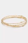 Deux Lions Jewelry Terra Bangle Set In Gold