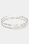 Deux Lions Jewelry Terra Bangle Set In White