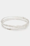 Deux Lions Jewelry Terra Bangle Set In Silver