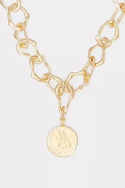 Deux Lions Jewelry Terra Crafted Choker With Sophia Charm In Gold