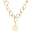 Deux Lions Jewelry Terra Crafted Choker With Sophia Charm In K Gold Plated