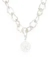 Deux Lions Jewelry Terra Crafted Choker With Sophia Charm In Silver