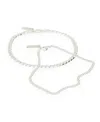 Deux Lions Jewelry Cuban Stack Bracelets In Silver, Men's At Urban Outfitters