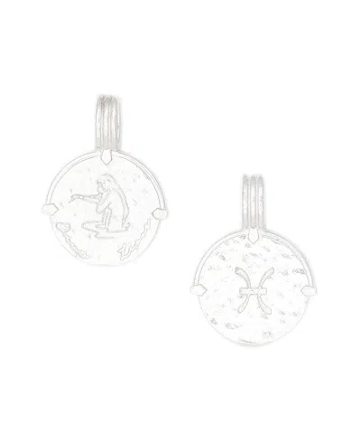 Deux Lions Jewelry Women's Zodiac Necklace In Silver In . Sterling Silver - Pisces