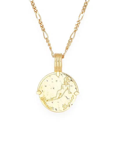 Deux Lions Jewelry Women's Zodiac Necklace In K Gold Plated - Aries