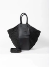 Deux Mains All Day Leather Tote In Black