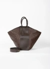Deux Mains All Day Leather Tote In Brown
