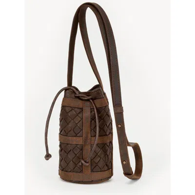Deux Mains Mini Essential Bucket Bag In Brown