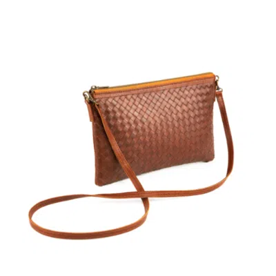 Deux Mains Women's Brown / Yellow / Orange Woven Crossbody Bag