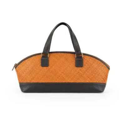 Deux Mains Women's Neutrals / Yellow / Orange Satchel Bowler Bag