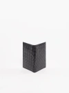 Deux Mains Woven Card Holder In Black
