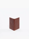 Deux Mains Woven Card Holder In Brown
