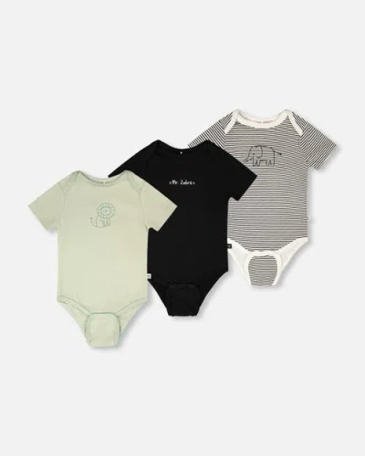 Deux Par Deux Babies'  3 Pack Evolutive Organic Cotton Jersey Bodysuit In Gray