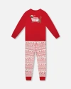 Deux Par Deux Adult Men Organic Cotton Two-piece Pajama Set In Red