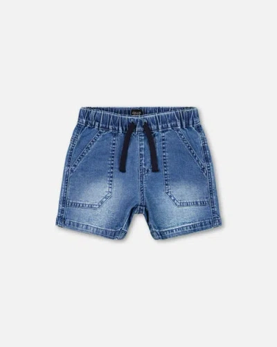 Deux Par Deux Baby Boy's Denim Short Dark Denim Blue