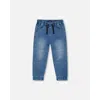 Deux Par Deux Little Boy's French Terry Jogger Pants Light Blue Denim In Light Blue Denim