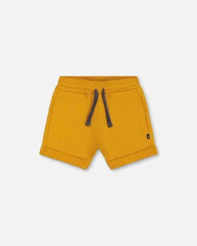 Deux Par Deux Baby Boy's French Terry Short Vibrant Orange