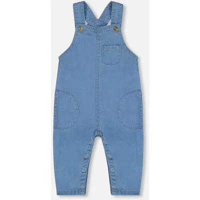 Deux Par Deux Baby Boy's Light Soft Denim Overalls Jeans Blue