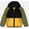 Deux Par Deux Baby Boy's Mid-season Colorblock Jacket Black, Tan, And Olive Green In Black, Tan, And Olive Green