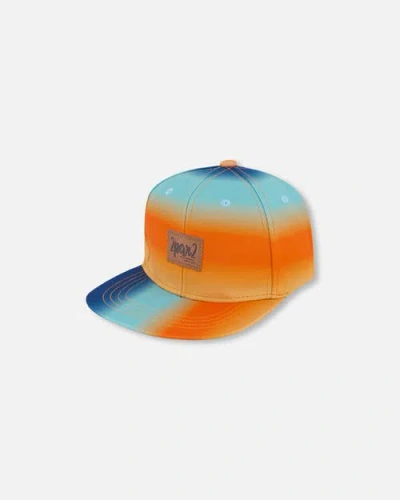 Deux Par Deux Baby Boy's Printed Cap Navy Blue, Turquoise, And Orange In Navy Blue Turquoise And Orange