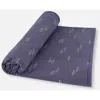 Deux Par Deux Printed Muslin Blanket Navy Blue Paper Boats