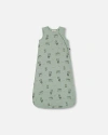 Deux Par Deux Baby Boy's Printed Muslin Sleep Sack Sage Monkey In Sage Monkey