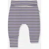 Deux Par Deux Baby Boy's Printed Organic Cotton Evolutive Pant Striped Navy In Striped Navy