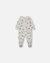 Deux Par Deux Baby Boy's Printed Organic Cotton One-piece Pajama Off-white And Multi Truck